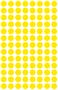 Label, 8 mm, round, AVERY ZWECKFORM, yellow, 416 label/pack